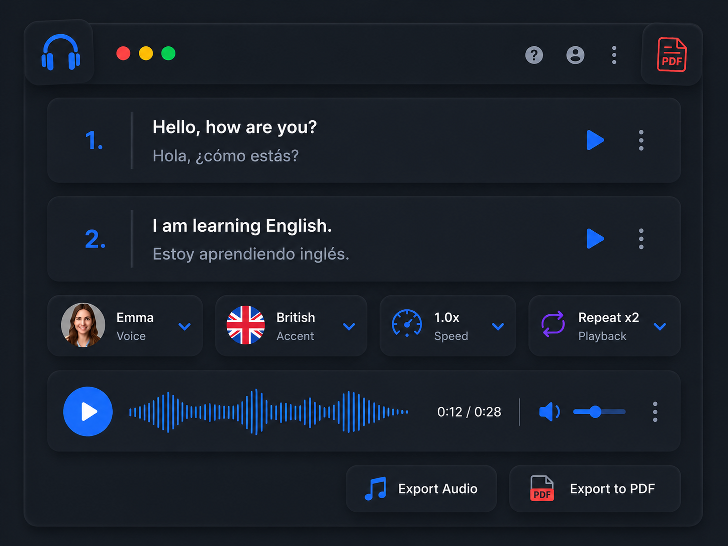 Translation tool interface preview